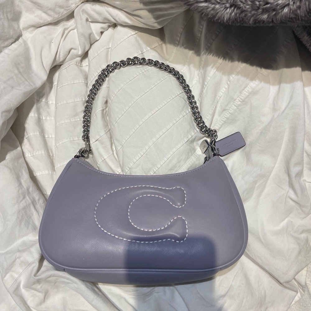 COACH silver/mist teri shoulder bag - Picture 2 of 4